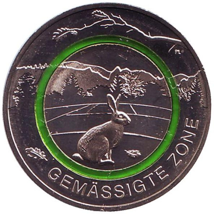 Монета 5 евро. 2019 год (G), Германия. Умеренная зона.