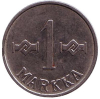Монета 1 марка. 1959 год, Финляндия.
