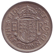 Монета 1/2 кроны. 1960 год, Великобритания. Монета 1/2 кроны. 1960 год, Великобритания.