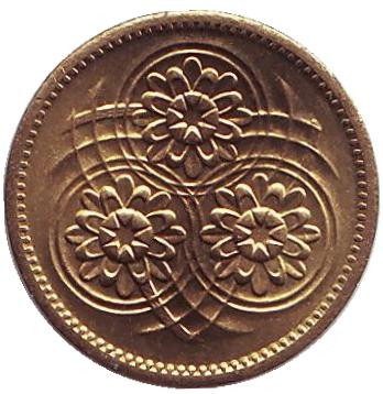 Монета 1 цент. 1988 год, Гайана. Лотос.