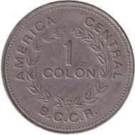 Монета 1 колон. 1976 год, Коста-Рика. Монета 1 колон. 1976 год, Коста-Рика.