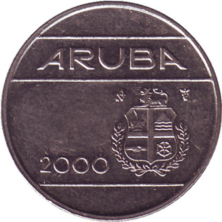 Монета 10 центов. 2000 год, Аруба. Из обращения.