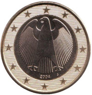 Монета 1 евро. 2004 год (J), Германия. Монета 1 евро. 2004 год (J), Германия.