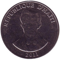 Шарлемань Перальт - национальный герой. Монета 50 сантимов. 2011 год, Гаити.