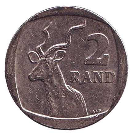 Монета 2 ранда. 2010 год, ЮАР. Антилопа.