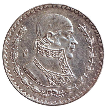 Монета 1 песо. 1966 год, Мексика. Хосе Мария Морелос.
