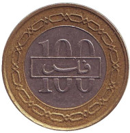 Монета 100 филсов. 1997 год, Бахрейн. Монета 100 филсов. 1997 год, Бахрейн.