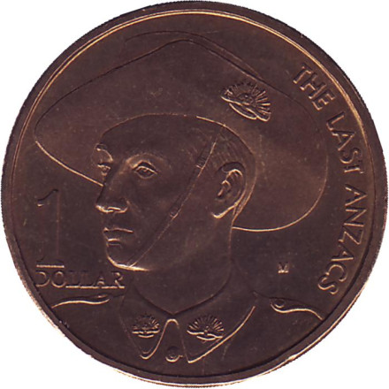 Монета 1 доллар. 1999 год (М), Австралия. Последний из АНЗАК.