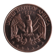 Орёл. Монетовидный жетон. Унция меди 999. США.  Орёл. Монетовидный жетон. Унция меди 999. США.