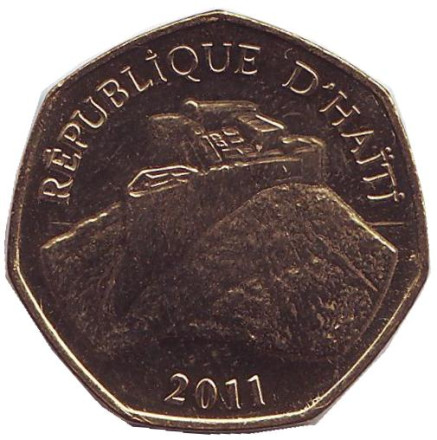 Монета 1 гурд. 2011 год, Гаити. Крепость Лаферьер.