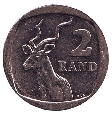 Монета 2 ранда. 2011 год, ЮАР. Антилопа.