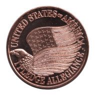 Я клянусь в верности. Монетовидный жетон. Унция меди 999. США. Я клянусь в верности. Монетовидный жетон. Унция меди 999. США.