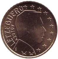 Монета 50 центов. 2010 год, Люксембург.