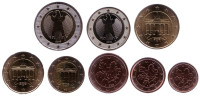 Набор монет евро Германии (8 шт). 2003 год. Монетный двор F.