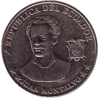 Хуан Монтальво. Монета 5 сентаво. 2003 год, Эквадор.