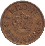 Монета 1 крона. 1931 год, Дания. Монета 1 крона. 1931 год, Дания.