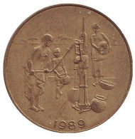 Монета 10 франков. 1989 год, Западные Африканские Штаты. Монета 10 франков. 1989 год, Западные Африканские Штаты.