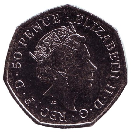 Монета 50 пенсов. 2016 год, Великобритания. 950 лет Битве при Гастингсе. Монета 50 пенсов. 2016 год, Великобритания. 950 лет Битве при Гастингсе.