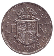 Монета 1/2 кроны. 1965 год, Великобритания. Монета 1/2 кроны. 1965 год, Великобритания.