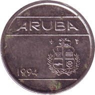 Монета 5 центов. 1994 год, Аруба. Монета 5 центов. 1994 год, Аруба.