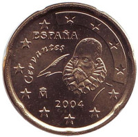 Монета 20 центов. 2004 год, Испания. 