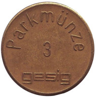 Parkmunze 3. Gesig. Парковочный жетон.  Parkmunze 3. Gesig. Парковочный жетон.