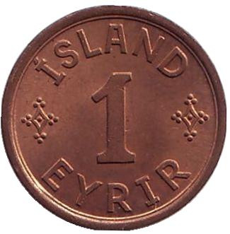 Монета 1 аурар. 1942 год, Исландия. aUNC.