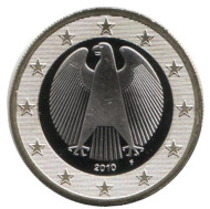 Монета 1 евро. 2010 год (F), Германия. Монета 1 евро. 2010 год (F), Германия.