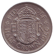 Монета 1/2 кроны. 1966 год, Великобритания. Монета 1/2 кроны. 1966 год, Великобритания.