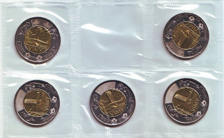 100 лет Битве при Вими. Банковский набор из 5 монет в запайке. 2 доллара. 2017 год, Канада.