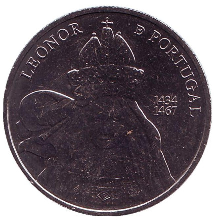 Монета 5 евро. 2014 год, Португалия. Королева Элеонора.