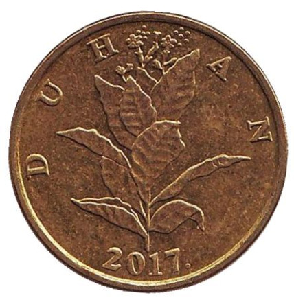 Монета 10 лип. 2017 год, Хорватия. Табак.
