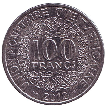 Монета 100 франков. 2012 год, Западные Африканские штаты.