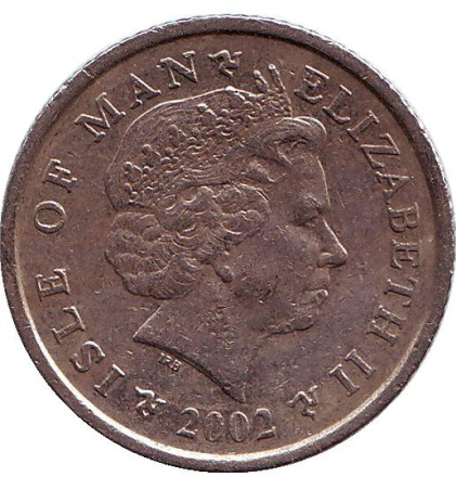 Монета 10 пенсов. 2002 год, Остров Мэн. Собор Святого Германа. Замок Пил. Монета 10 пенсов. 2002 год, Остров Мэн. Собор Святого Германа. Замок Пил.