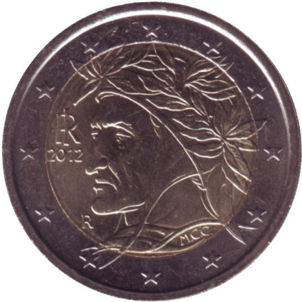 Монета 2 евро. 2012 год, Италия.