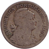 Монета 50 сентаво. 1929 год, Португалия.