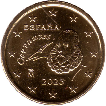 Монета 10 центов. 2023 год, Испания.