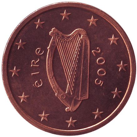 Монета 5 центов. 2005 год, Ирландия.