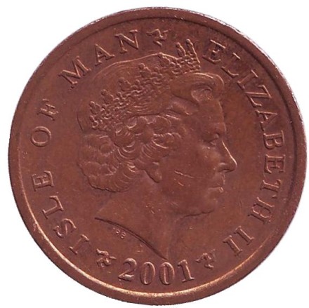Монета 2 пенса, 2001 год (AB), Остров Мэн. Парусник. Монета 2 пенса, 2001 год (AB), Остров Мэн. Парусник.