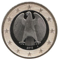 Монета 1 евро. 2010 год (J), Германия. Монета 1 евро. 2010 год (J), Германия.