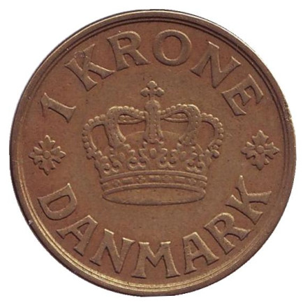 Монета 1 крона. 1941 год, Дания.