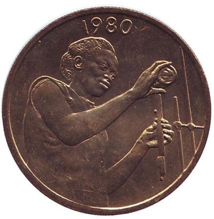 Монета 25 франков. 1980 год, Западные Африканские Штаты. UNC.
