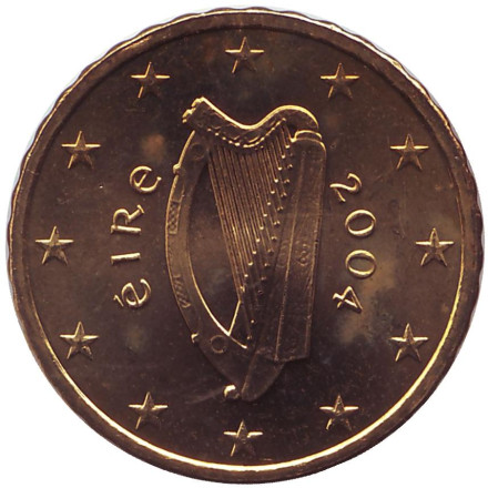 Монета 10 евроцентов. 2004 год, Ирландия.