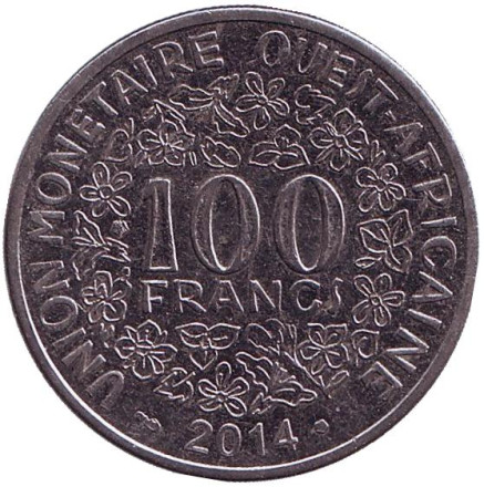 Монета 100 франков. 2014 год, Западные Африканские штаты.