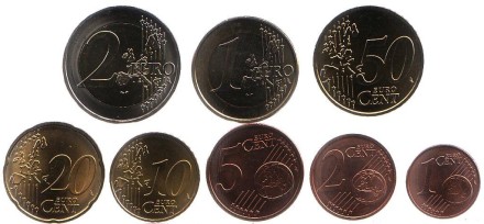 Набор монет евро Германии (8 шт). 2004 год. Монетный двор J. Набор монет евро Германии (8 шт). 2004 год. Монетный двор J.