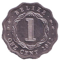 Монета 1 цент. 2012 год, Белиз. Монета 1 цент. 2012 год, Белиз.