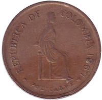 Поликарпа Салавариета Риос. Монета 5 песо. 1981 год, Колумбия.
