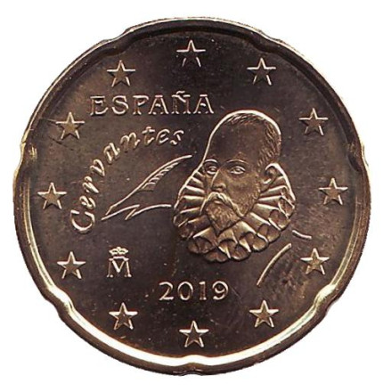 Монета 20 центов. 2019 год, Испания.