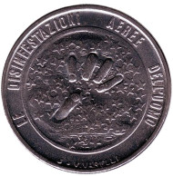 Монета 50 лир. 1977 год, Сан-Марино. Монета 50 лир. 1977 год, Сан-Марино.