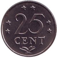 Монета 25 центов, 1978 год, Нидерландские Антильские острова. 